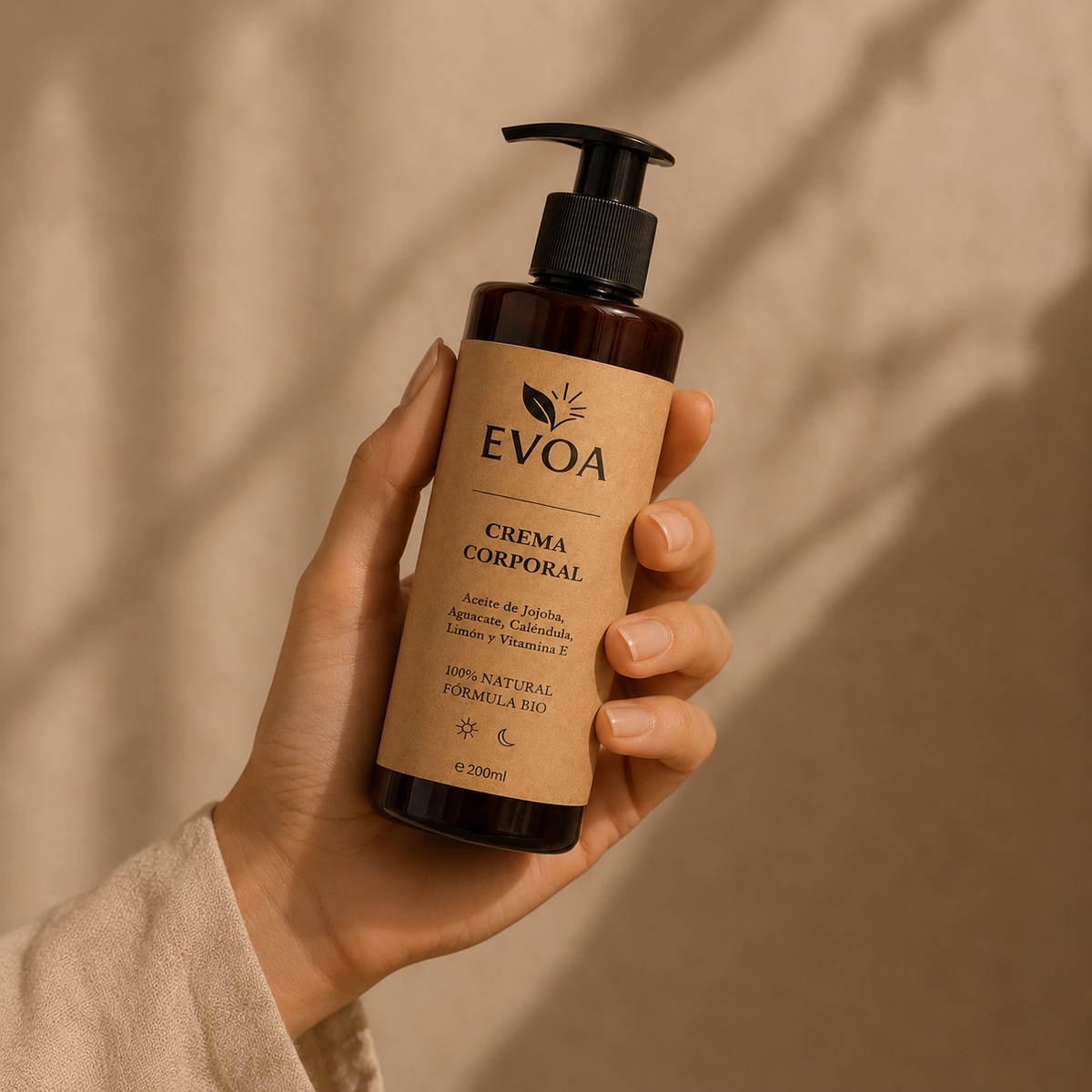 Crema corporal con jojoba, aguacate, caléndula y vitamina E