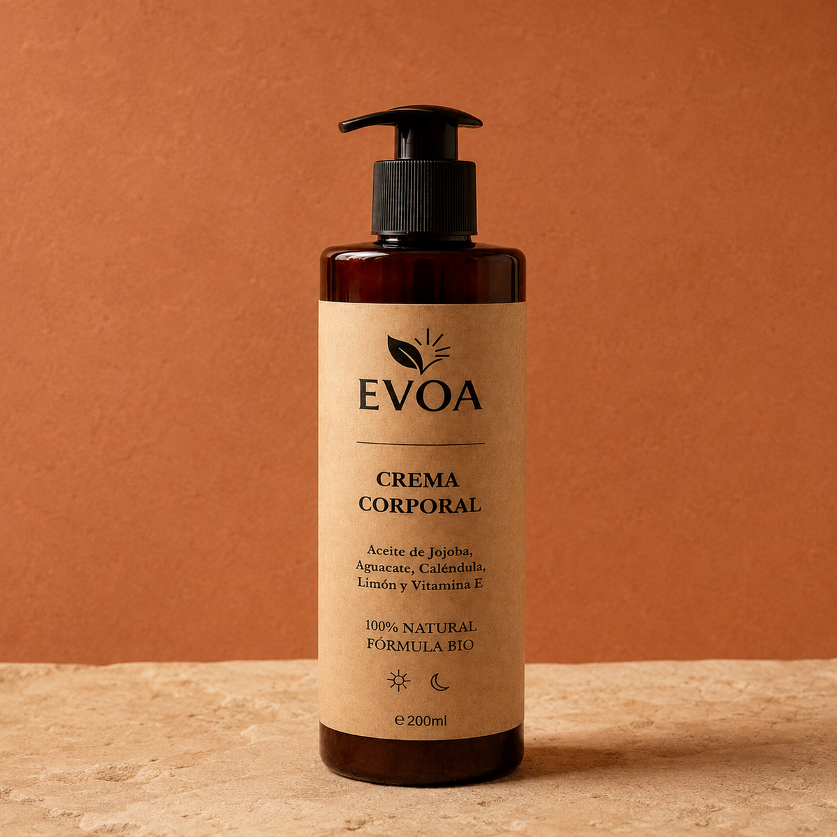 Crema corporal con jojoba, aguacate, caléndula y vitamina E