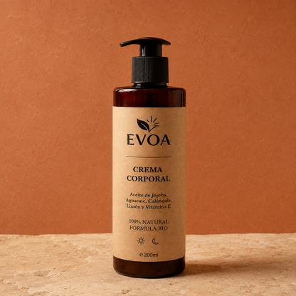 Crema corporal con jojoba, aguacate, caléndula y vitamina E