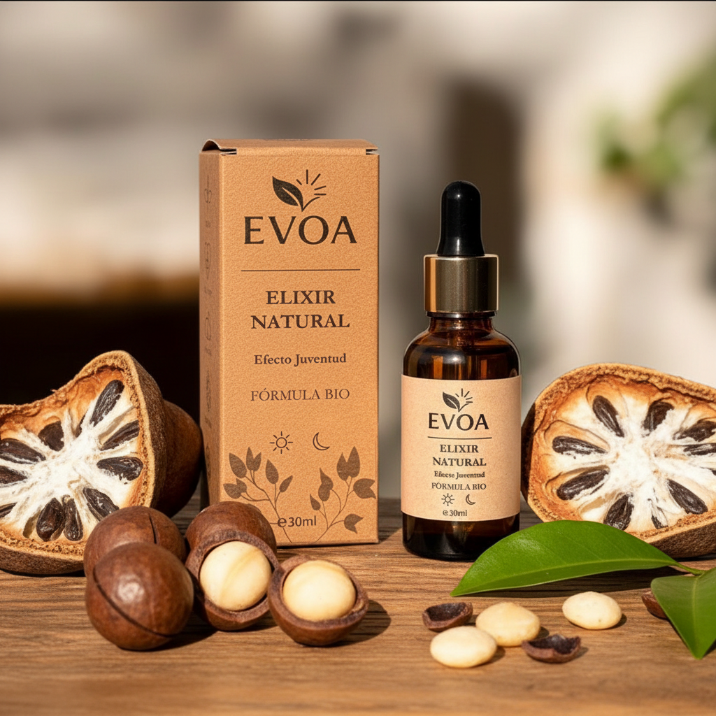 Elixir EVOA con ingredientes naturales - Macadamia y Baobab